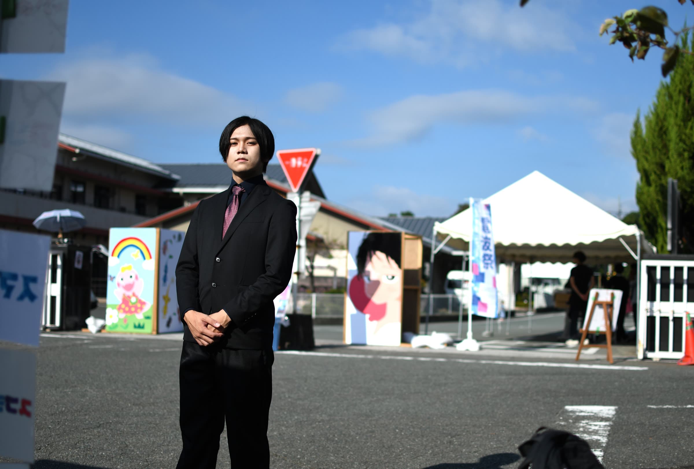軍神のコスプレをした学生